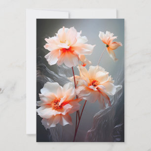 Elegant Abstrakt Rosa Blommig Dimt Flöde Meddelande