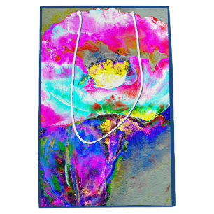 Elegant abstrakt rosa blommigt målning av testämne