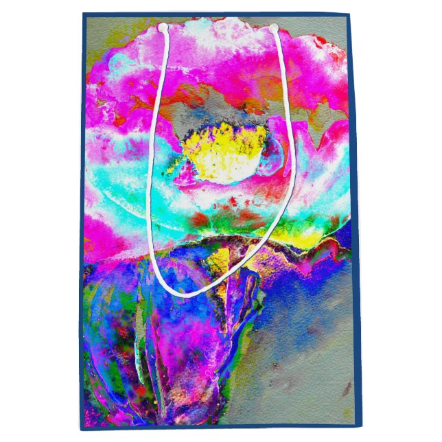 Elegant abstrakt rosa blommigt målning av testämne (Framsidan)