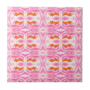 Elegant Abstrakt Rosa Tie Dye Mönster Kakelplatta