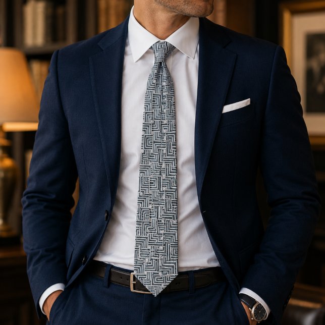 Elegant Abstrakt Rutnätssofistikering Slips (Skapare uppladdad)