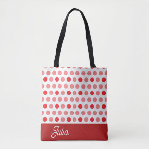 Elegant Abstrakt Seamlees Red Polka Personlig Tygkasse