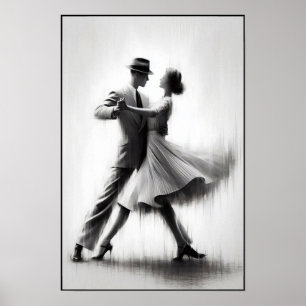 Elegant Abstrakt Swing Dance Poster
