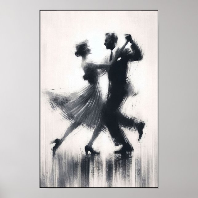 Elegant Abstrakt Swing Dance Poster (Framsidan)