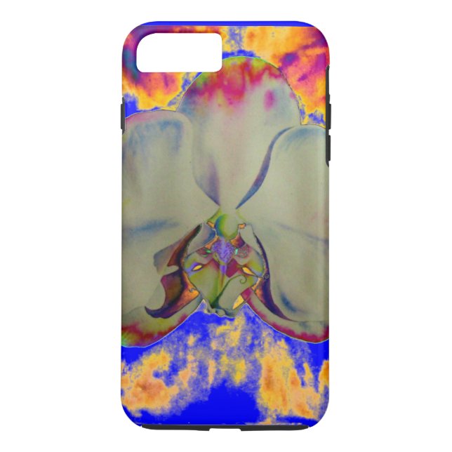 Elegant abstrakt tropiska blommigtar Case-Mate iPhone skal (Baksida)
