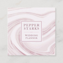 Elegant Abstrakt Vattenfärgmarkör | AFFÄRSKORT Fyrkantigt Visitkort