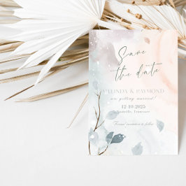 Elegant Abstrakt Vinter-Save the Date Bröllopskort Inbjudningar