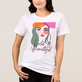Elegant Abstrakt Woman Porträtt T Shirt