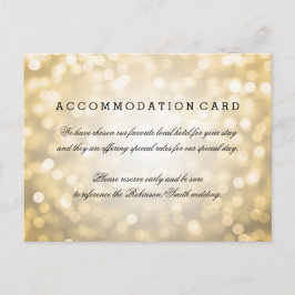 Elegant Accommodation Gold Glitter Lights Vykort