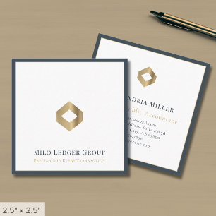 Elegant Accountant CPA Tax Consultant Fyrkantigt Visitkort