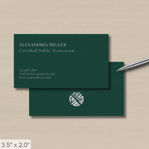 Elegant Accountant Tax Preparer Visitkort