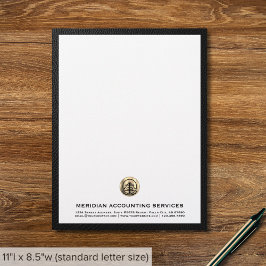 Elegant Accounting Logotyp Letterhead Brevhuvud