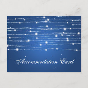 Elegant Ackommodation Sparkling Linjer Sapphire Vykort