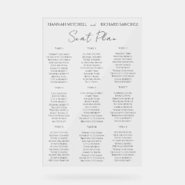 Elegant Acrylic Wedding Seating Chart