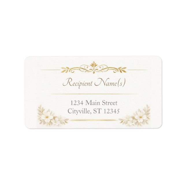 Elegant Address Labels – Personalized Mailing Adressetikett (Framsidan)