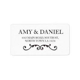 Elegant Adressetiketters Stickers Script-Rulla Adressetikett