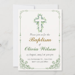 Elegant Adult Baptism Invitation Inbjudningar