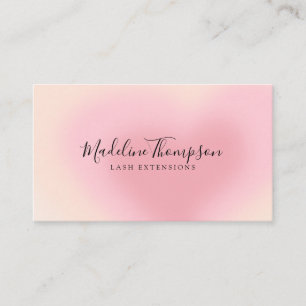 Elegant Aesthetic Ombre Rosa Heart Visitkort