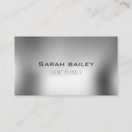 Elegant affärskort av metalliskt silver visitkort