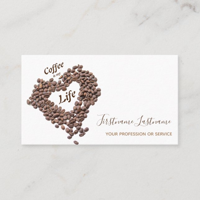 Elegant affärskort Barista och kaffeforskare Visitkort (Framsida)