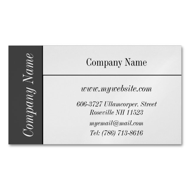 Elegant Affärskort Magnet (Framsida)