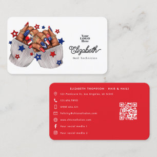 Elegant African American Texan Nail Salon Branding Visitkort