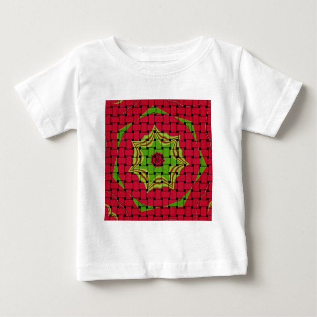 Elegant African Loely Woven vetor print mönster Tee (Framsida)