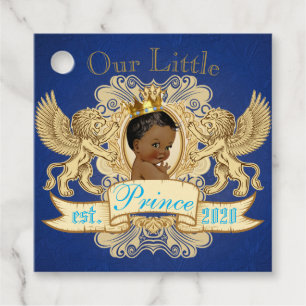 Elegant African Prince Royal Blue Guld Gåvor Etiketter