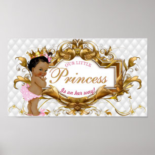 Elegant African Princess White Diamond Poster