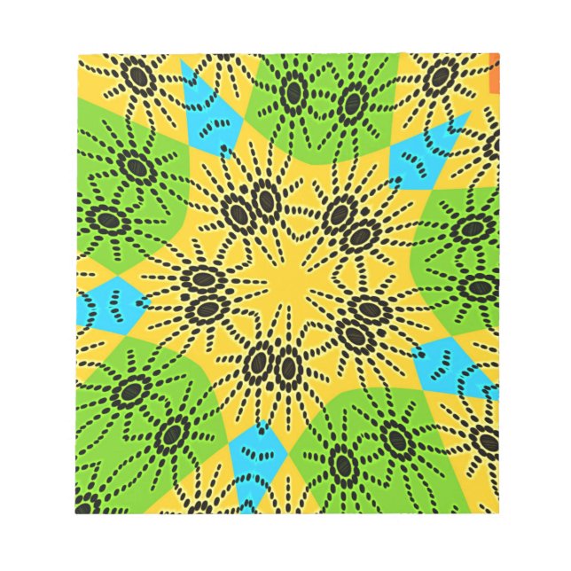 Elegant African Spider Motif vetor Art print! Anteckningsblock (Framsida)