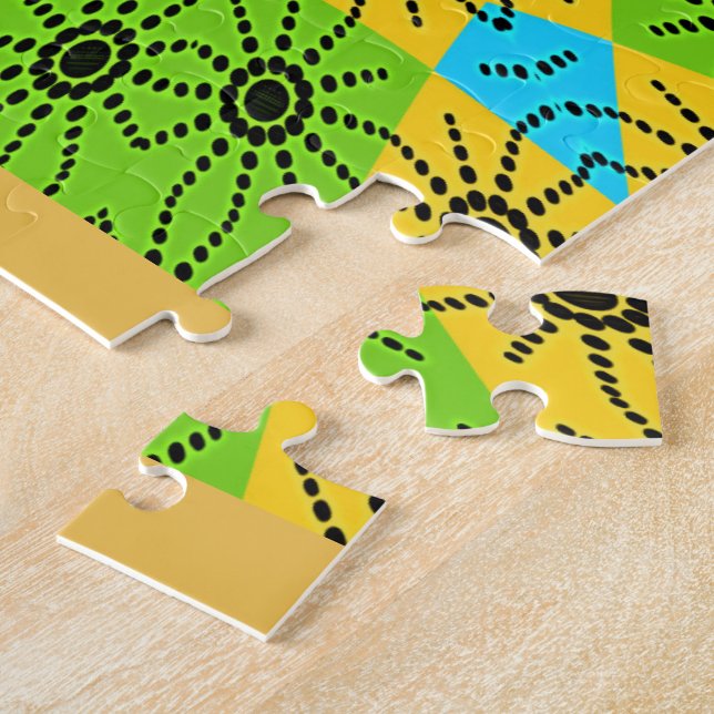 Elegant African Spider Motif vetor Art print! Pussel (Sidan)