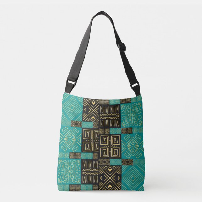 Elegant African Tribal Geometric Mönster Axelväska (Framsida)
