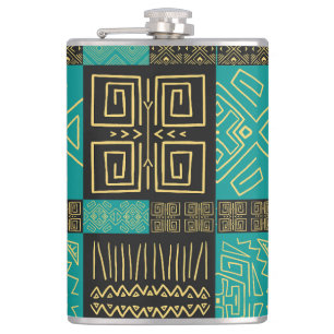 Elegant African Tribal Geometric Mönster Fickplunta