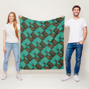 Elegant African Tribal Geometric Mönster Fleecefilt