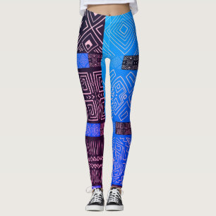 Elegant African Tribal Geometric Mönster Leggings