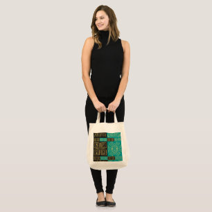 Elegant African Tribal Geometric Mönster Tygkasse