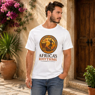 Elegant Afrika Rytmer Tribal Trumdans T Shirt