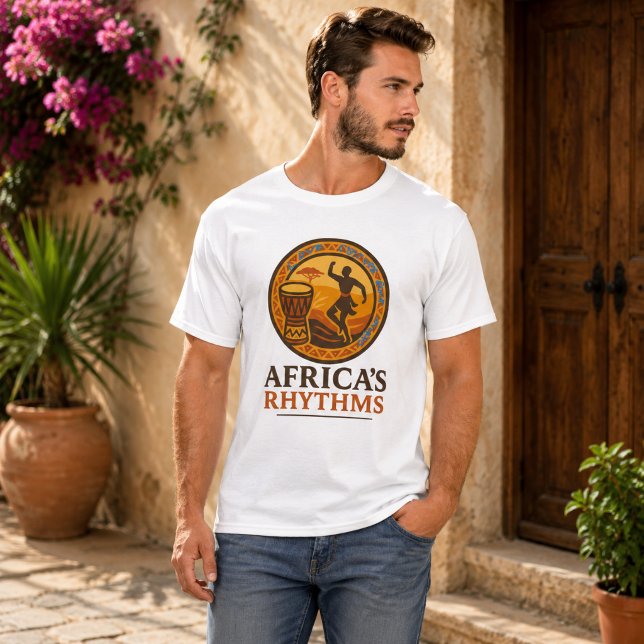 Elegant Afrika Rytmer Tribal Trumdans T Shirt (Skapare uppladdad)