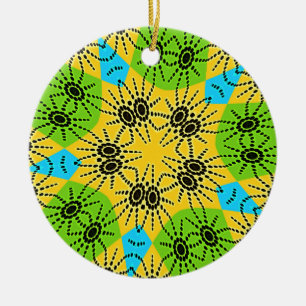 Elegant Afrikaninspirerad Spindelfilm Traditional  Julgransprydnad Keramik