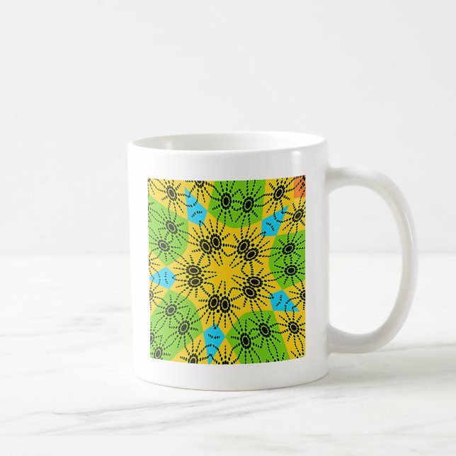 Elegant Afrikaninspirerad Spindelfilm Traditional  Kaffemugg (Höger)