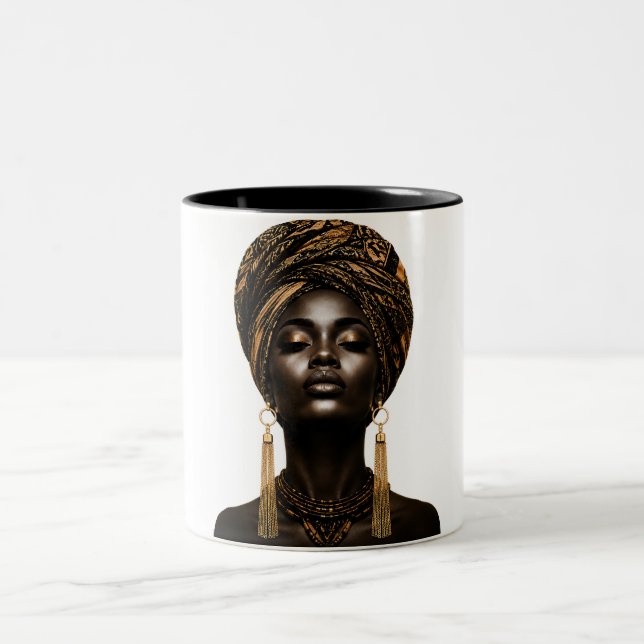 Elegant afrikansk drottning mugg (Center)