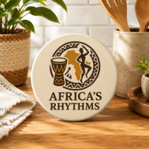 Elegant afrikansk tribal trumdans keramisk knopp