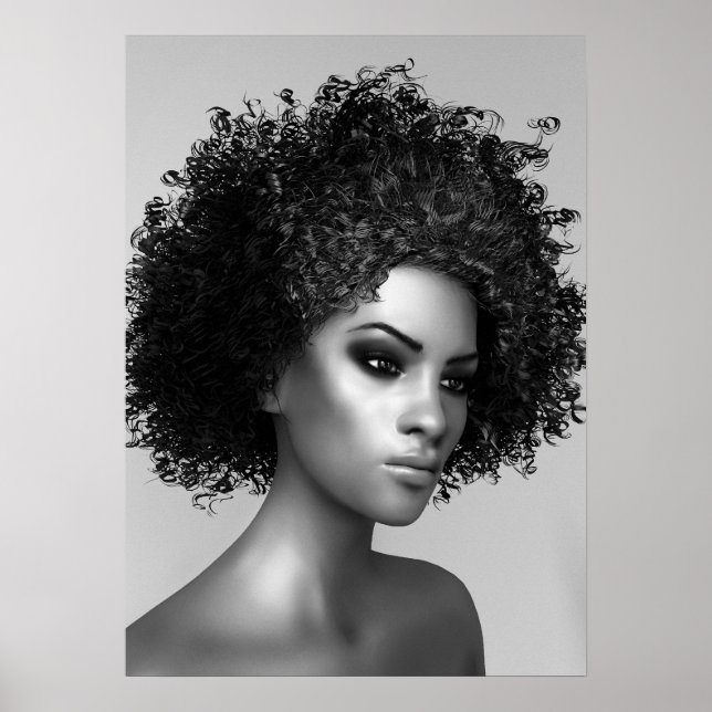 Elegant Afro Hair Poster (Framsidan)