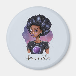 Elegant Afro Woman Magnet
