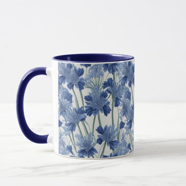 Elegant Agapanthus Blommigt Mugg (Vänster)