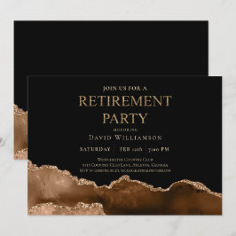 Elegant Agate Gemstone Pension Party Inbjudningar