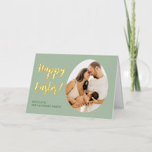 Elegant ägg med anpassad bild och namn "Glad påsk!