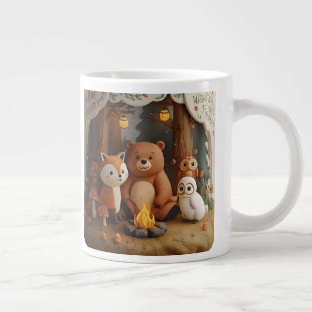 Elegant AI-genererad koppdesign – Unik konstnärlig Jumbo Mugg (Höger)