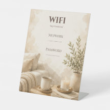 Elegant Airbnb Wifi-lösenordsskylt