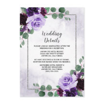 Elegant Airy Boho Blommigt Lila och Silver Bröllop